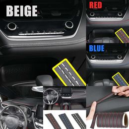 Nouveau 2M Pu cuir voiture auto-adhésif décoratif ligne bande intérieur tableau de bord porte moulures garniture bricolage Modifications décoration bandes