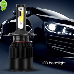 NIEUW 2PC 12V C6 CAR LED KOPLAMT LIBLBEN H4/9003/HB2 72W 10000LM 6500K IP65 Waterdicht H4 Auto Mini Head Lamp Cob Fog Light