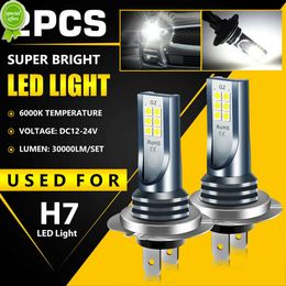 Nouveau 2 pièces 12V 24V H7 phare LED voiture Super lumineux feux de croisement ampoules de brouillard 30000LM 6000K blanc IP67 éclairage automatique