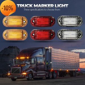 NIEUW 2PCS 12V 24V LED -zijmarkering Lichten voor trailer Trucks Caravan Side klaring Marker Lichtlamp LED LED LED LORRYYELLOEL ROOD WIT