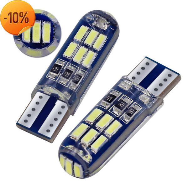 Nuevo 2 uds 15LED W5W T10 LED CANBUS sin Error 5W5 12V 3W luz lateral Interior de coche superbrillante 194 4014 SMD bombilla de coche blanco ámbar rojo