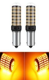 Clignotant jaune ambre 1224V 1156 BA15S 3014 144SMD, ampoule Super brillante, décodage d'erreur Canbus pour Auto2177518, 2 pièces, nouveau