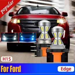 Nieuwe 2 Stuks Auto Canbus Foutloos H15 Led Drl Front Signaal Dag Gloeilampen Dagrijlicht Voor ford Edge 2015 2016 2017 2018 2019