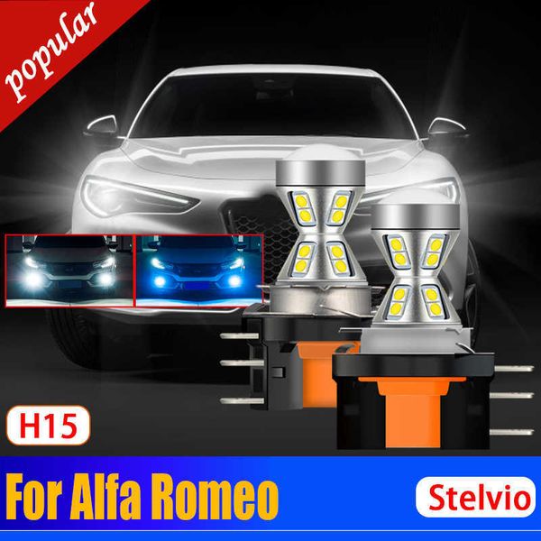 Nouveau 2 pièces Auto haute luminosité Canbus sans erreur H15 LED DRL avant Signal jour ampoule feux de jour pour Alfa Romeo Stelvio 2019