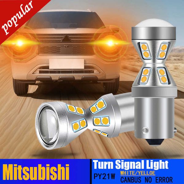 Nuevo 2 uds Canbus sin Error bombillas LED de señal de giro PY21W BAU15S 7507 para Mitsubishi Eclipse Cross 2017-2020 Outlander 3 2013-2016