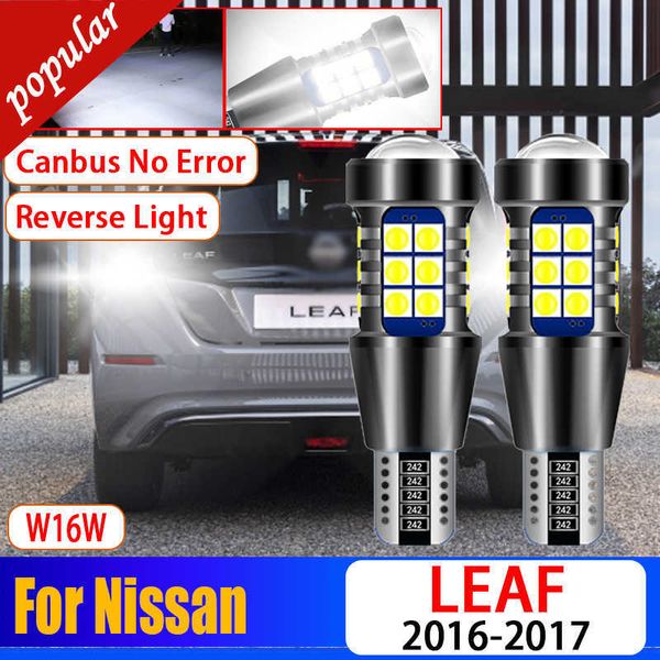 Nouveau 2 pièces voiture Canbus sans erreur 921 LED feu arrière W16W T15 ampoule de secours Super lumineuse pour Nissan LEAF 2016 2017