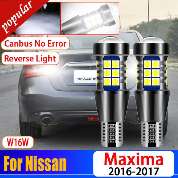 NUEVO ERROR DE ERROR DE CAR 2PCS FUERA 921 LED Reverse Luz W16W T15 Bombilla de respaldo Super Bright para Nissan Maxima 2016 2017