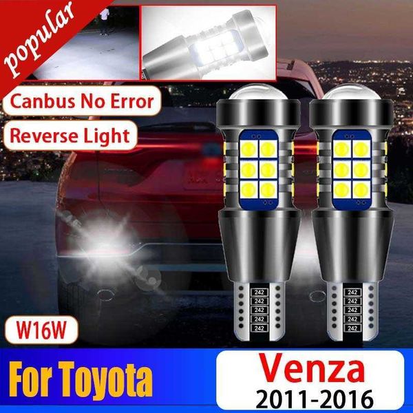 Nouveau 2 pièces voiture Canbus aucune erreur 921 Super lumineux LED feux de recul W16W T15 ampoule de secours pour Toyota Venza 2011 2012 2013 2014 2015 2016