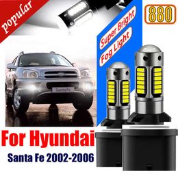 Nuevo 2 uds Canbus de coche sin Error H27 880 bombillas de luz antiniebla delantera LED lámpara de conducción automática blanca para Hyundai Santa Fe 2002 2003 2004 2005 2006