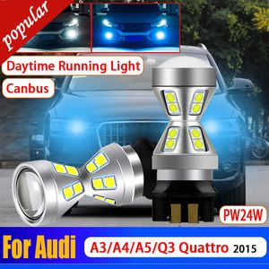 Nouveau 2 pièces voiture Canbus aucune erreur Super lumineux jour lampe PW24W phare DRL feux diurnes ampoules pour Audi A3 A4 A5 Q3 Quattro 2015