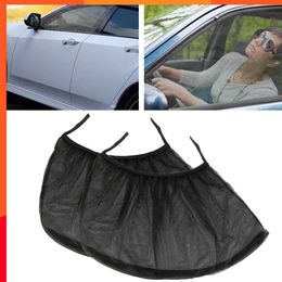 NIEUW 2PCS Auto Auto voor/achterzijde Zon Schaduw Gordijn van auto Anti-UV Auto raam Zonder raam Raam Mesh Zon Visor Zomer Auto raamfilm