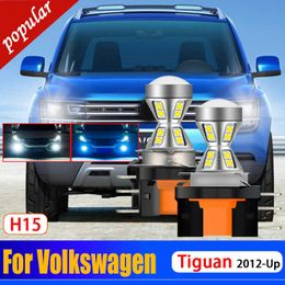 Nieuwe 2 Stuks Auto Hoge Heldere Canbus Geen Fout H15 Led Drl Front Signaal Dag Gloeilamp Dagrijverlichting lampen Voor Volkswagen Tiguan 2012-Up