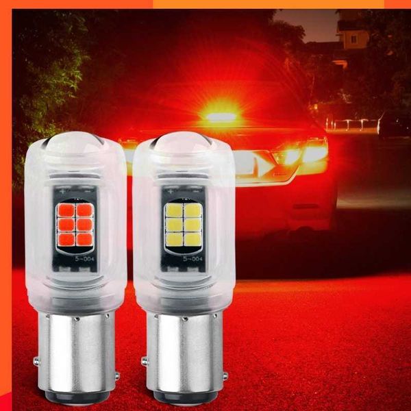 Nouveau 2PCS Voiture Led Ampoules 1156 BA15S P21W 1157 Bay15d P21 5w 3030 16SMD Clignotant Auto Reverse Parking Light Glass Shell Blanc