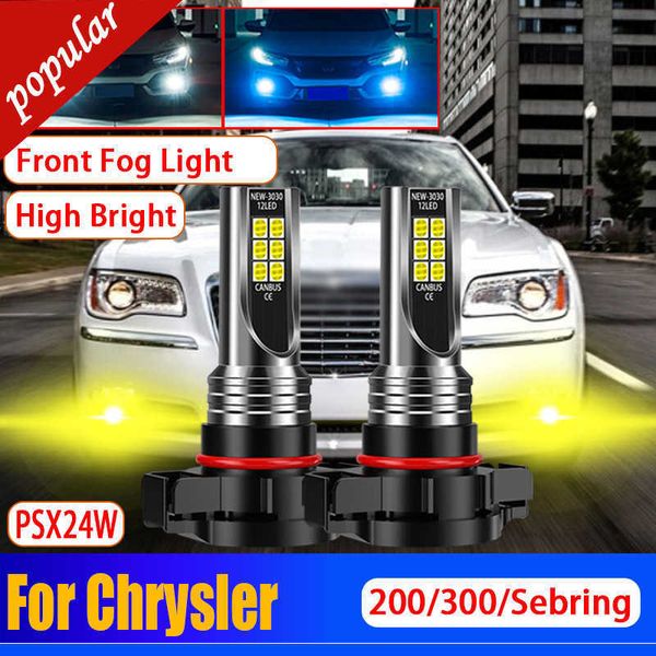Nouveau 2 pièces voiture PSX24W phare LED avant antibrouillard Signal ampoule H16EU 2504 lampe dorée 12V pour Chrysler Sebring 200 300 ville pays