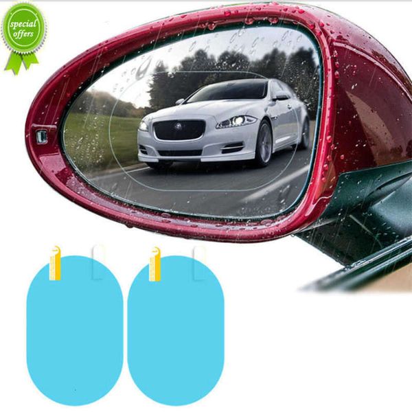 Nouveau 2 pièces voiture pluie rétroviseur Films étanche Anti-buée voiture miroir couverture de pluie Anti-pluie protecteur Film de verre