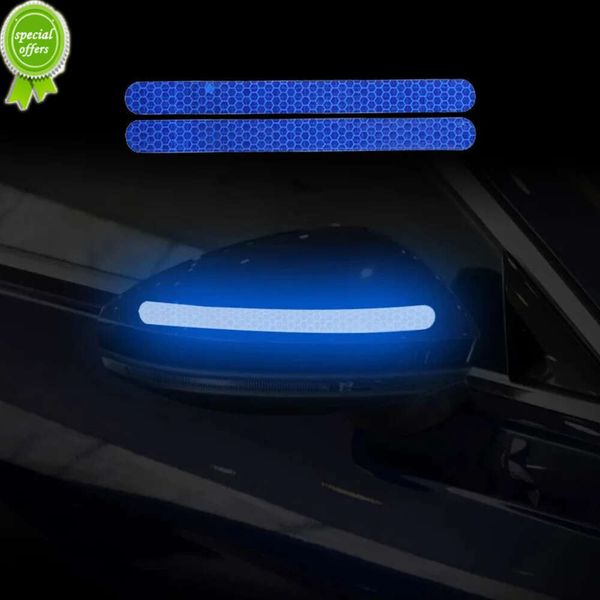 Nuevo 2 uds espejo retrovisor para coche pegatinas de tira reflectantes pegatinas de advertencia de colisión pegatinas cinta de tiras reflectantes decoración Universal para coche