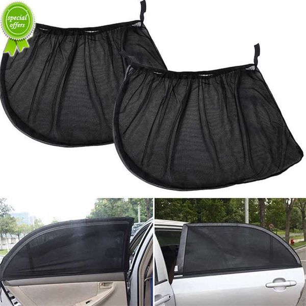 Nouveau 2 pièces voiture pare-soleil style accessoires Auto UV protéger rideau côté fenêtre pare-soleil maille pare-soleil pour bébé enfant Camping