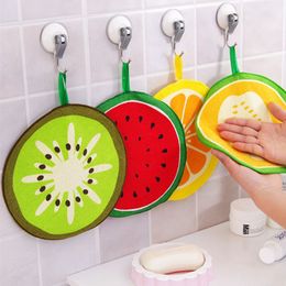 Nieuwe 2-stks schattige fruit hand handdoek snel droog absorberende schotel doek reiniging veeg vodden keuken handdoeken