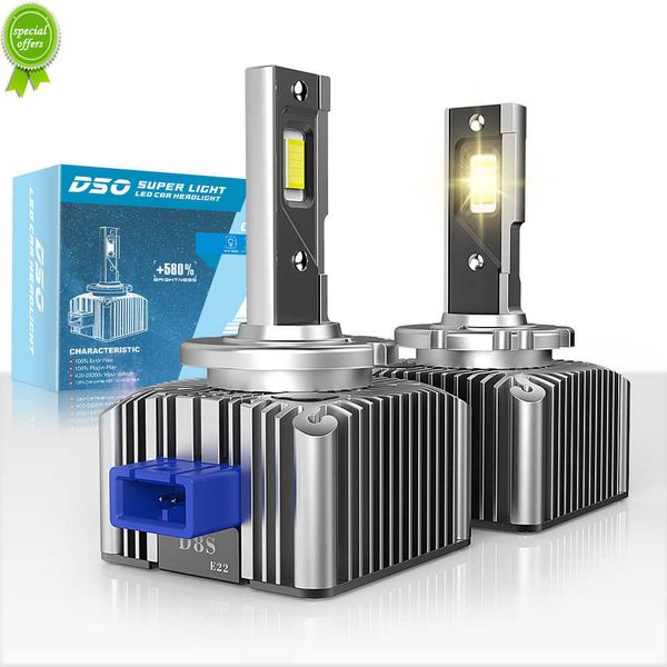 Nuevo 2 uds D1S LED faro Canbus HID D2S D3S D4S D5S D8S Auto bombilla 90W 35000LM Super brillante D1R D2R D3R D4R lámpara de coche CSP 6000K