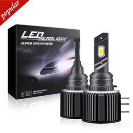 Nouveau 2 pièces H15 LED ampoule Canbus CSP phare de voiture feux de route jour conduite lumière 12V 6000K blanc Auto lampe pour VW Audi BMW