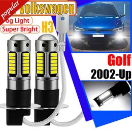 Nieuwe 2 Stuks H3 Auto Lampen Canbus Geen Fout Led Koplamp Fog Signaal Lichten High Brights Lampen Voor volkswagen Vw Golf 2003 2004 2005