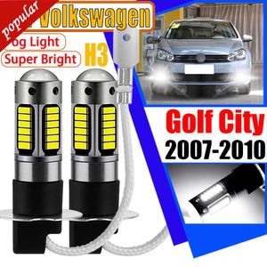 Nouveau 2 pièces H3 lampes de voiture Canbus aucune erreur LED phare avant antibrouillard feux de signalisation ampoules pour Volkswagen VW Golf City 2007 2008 2009 2010