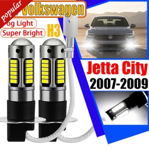 Nouveau 2 pièces H3 voiture lampes Canbus aucune erreur LED phare avant antibrouillard feux de signalisation ampoules pour Volkswagen VW Jetta City 2007 2008 2009