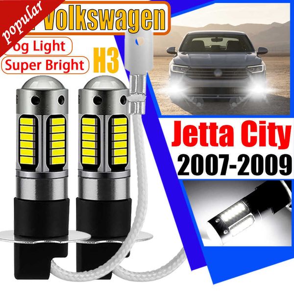 Nuevo 2 uds H3 lámparas de coche Canbus sin Error LED faro delantero luces de señal antiniebla bombillas para Volkswagen VW Jetta City 2007 2008 2009