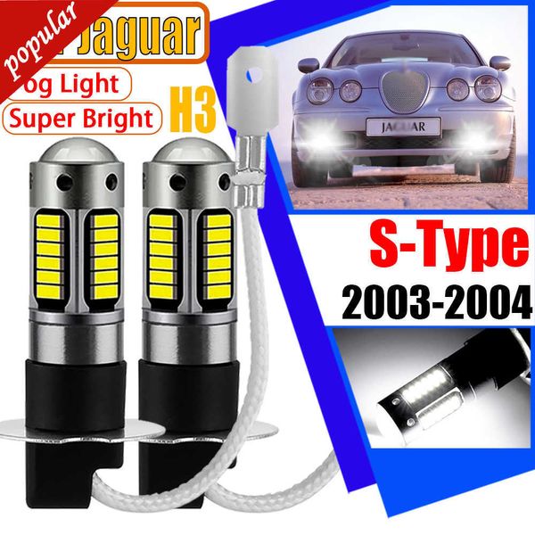 Nuevo 2 uds H3 lámpara Led para coche Canbus sin Error Auto LED faro delantero luz de señal antiniebla bombillas blancas para Jaguar s-type 2003 2004