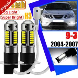 Nieuwe 2 Stuks H3 Auto Led Lamp Canbus Geen Fout Led Koplamp Fog Wit Signaal Lampen Voor Saab 9-3 2004 2005 2006 2007