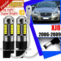 Nuevo 2 uds H3 lámpara Led de coche Canbus sin Error LED faro delantero antiniebla bombillas de luz de señal para Jaguar XJ8 2006 2007 2008 2009