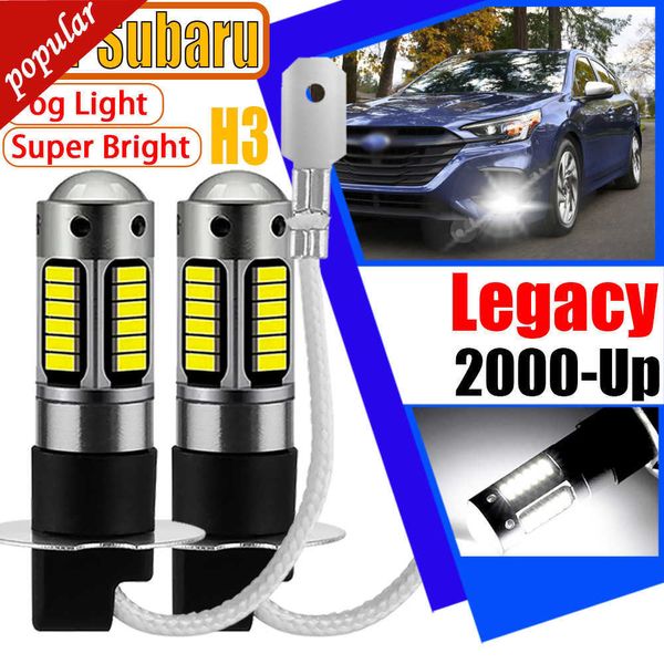Nouveau 2 Pcs H3 Voiture Led Lampe Canbus Aucune Erreur LED Phare Avant Brouillard Signal Ampoules Pour Subaru Legacy 2000 2001 2002 2003 2004 2005