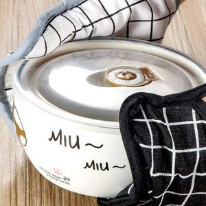 Nieuwe 2 stks keuken potholders kussen en fornuis ovenhandschoenen Zet wanten hittebestendige thermische anti-verwarming hot pot cooking bakhandschoenen1.Keukenpotholders die zijn ingesteld om te bakken