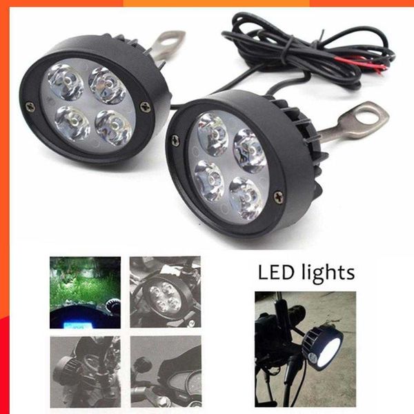 Nouveau 2 pièces LED moto phare miroir montage conduite brouillard Spot tête lumière projecteur lampe avec 1Pc interrupteur voiture