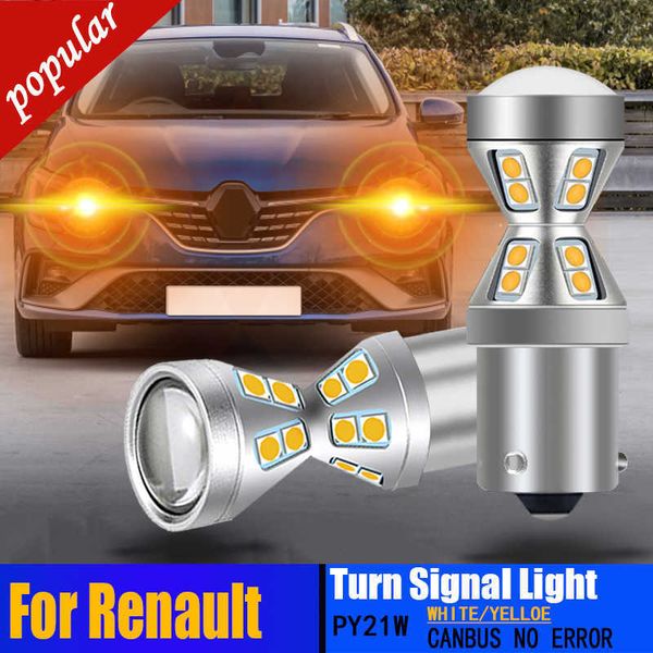 Nouveau 2 pièces LED clignotants ampoules lampes Canbus PY21W BAU15S pour Renault Clio 3 Kadjar Kaptur Koleos 1 Laguna 2 Megane 4 CC Twingo