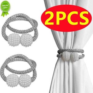 Nouveau 2 PCS Magnétique Perle Rideau Clip Porte-Rideau Attache Retour Boucle Clips Suspendu Boule Boucle Attache Retour Rideau Décor Accessoires