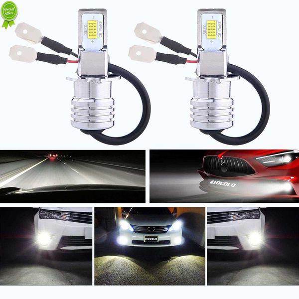 Nuevo 2 uds Mini bombillas de faro delantero de coche T1 H1 H3 H7 H11 9006 Super brillante sin Error luces antiniebla Led conducción automática Canbus luces de coche