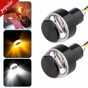 Nouveau 2PCS Moto Guidon End Lights 12 LEDs Moto Clignotants Lumière Poignée Grip Bar Clignotant Clignotant pour Vintage Moto