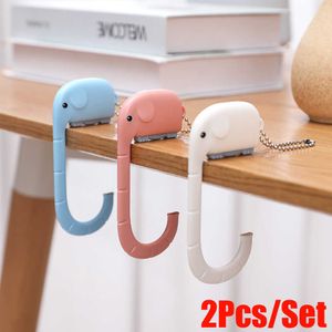 Nouveau 2 pièces multi-usages crochets Portable mignon support suspendu pour sac à main clés sac à main stockage bureau décoration maison bureau organisateur