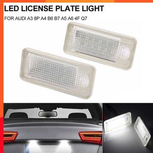 Nouveau 2 pièces sans erreur éclairage de plaque d'immatriculation LED pour Audi A3 A4 A8 A6 RS4/RS6 Q7 ensemble Canbus feux de plaque d'immatriculation lampe de voiture