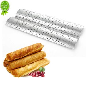 Neue 2-teilige Antihaft-Brotpfannen Backutensilien Tablett Gebäckwerkzeuge Laib Baguetteform Brote Backblech Baguettepfanne Backformen