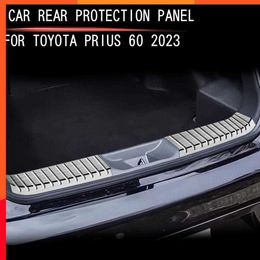 Nieuwe 2 Stuks Kofferbak Plaat Guard Voetpedaal Protector Voor Toyota Prius 60 Serie 2023 2024 Zwart Geborsteld zilver
