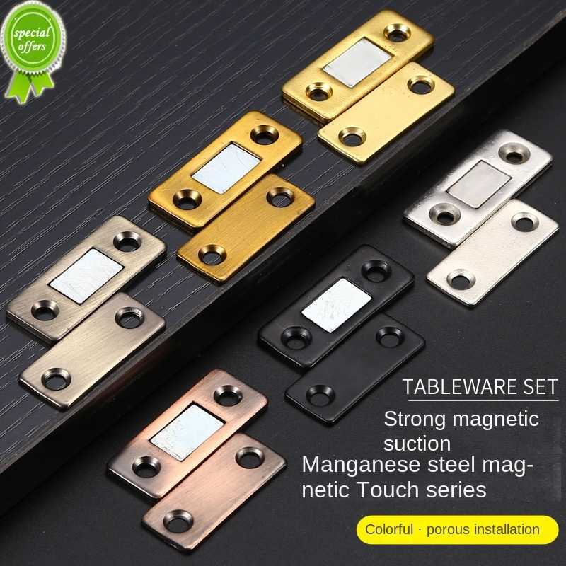 Nuovo mobile magnetico da 2 pezzi cattura la porta magnetica ferma la porta nascosta con vite per l'armadio dell'armadio hardware