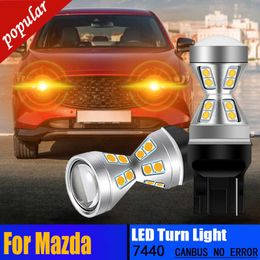 Nieuwe 2 PCS T20 7440 Canbus LED Richtingaanwijzer Blinker Lampen Voor Mazda 2 DL DJ 3 BL BM BN 6 GJ CX-5 CX5 KF CX9 CX-9 MX5 ND RX8 SE FE