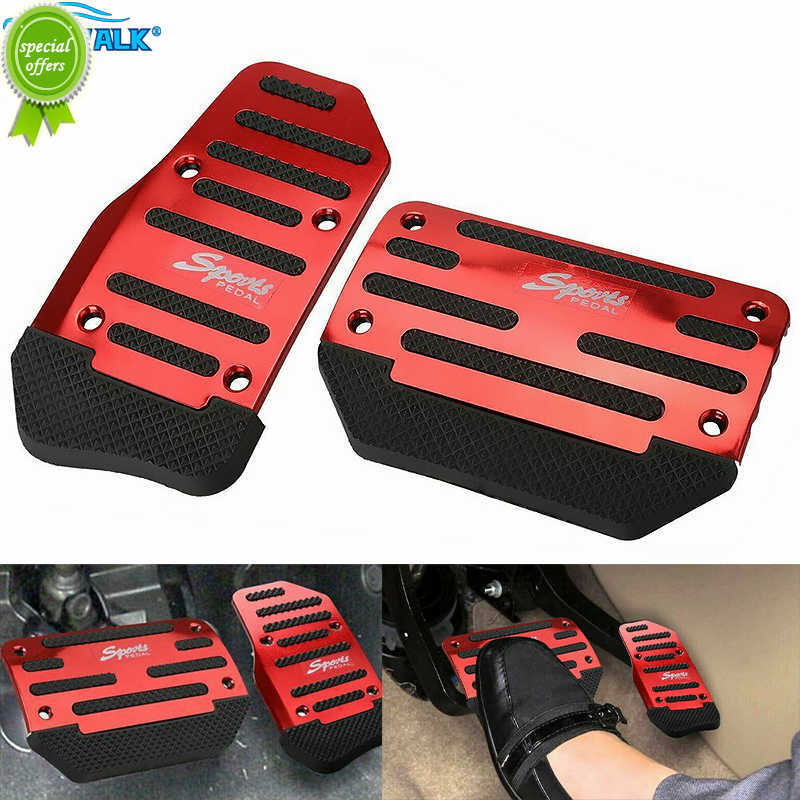 Nowe 2PCS Universal Car Pedals pokrywa aluminiowy automatyczny hamulca Akcelerator bez poślizgu Zestaw na podkład