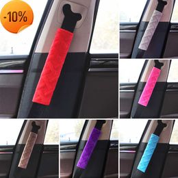 Nieuwe 2 STUKS Universele Autogordel Cover Geborduurde Pluche Autogordel Cover Schouderstuk Verstelbare Auto-interieur Decoratie