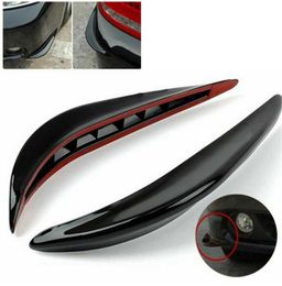 Nuevo 2 uds Universal delantero trasero parachoques labio difusor divisor aletas cuerpo Spoiler Canards Valence Chin Car Tuning Canard Auto Accessori9432889