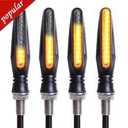 Nouveau 2 pièces universel LED moto clignotant 12V IP68 étanche ambre clignotant indicateur clignotant feux arrière lampe accessoires