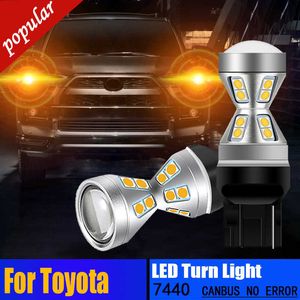 Nouveau 2 PCS WY21W T20 7440 Canbus Aucune Erreur Anti Hyper Flash LED Clignotant Clignotant Ampoule Jaune Lampe Pour Toyota 4runner SR5 Camry