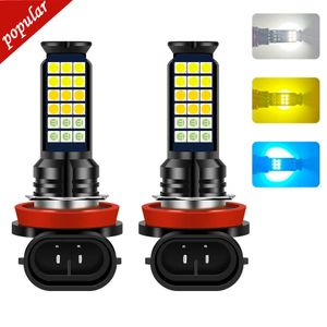 Nieuwe 2x 3 kleuren H8 H8 LED HB4 9006 HB3 9005 H16 PSX24W PSX26W P13W FOG LICHTEN BOLB AUTO RUND LAMP AUTO LEDS LICHT WIT WIT WIT